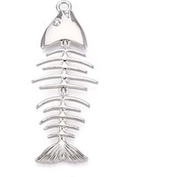 Pendentif en laiton grand modèle, sans cadmium, sans plomb, poisson — Breloques et pendentifs