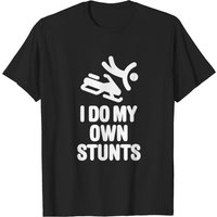 T-shirt I Do My Own Stunts Snowmobile pour hommes — T-shirts pour hommes