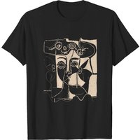 T-shirt Homme Tête de Femme #8 de Picasso - Noir — T-shirts pour hommes
