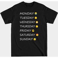 T-shirt Funny Emoji 7 Jours Humeur pour Hommes — T-shirts pour hommes