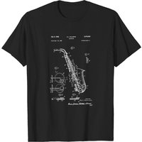 Saxophone Patent Drawing 1949 Men's T-Shirt — Mens T Shirts
