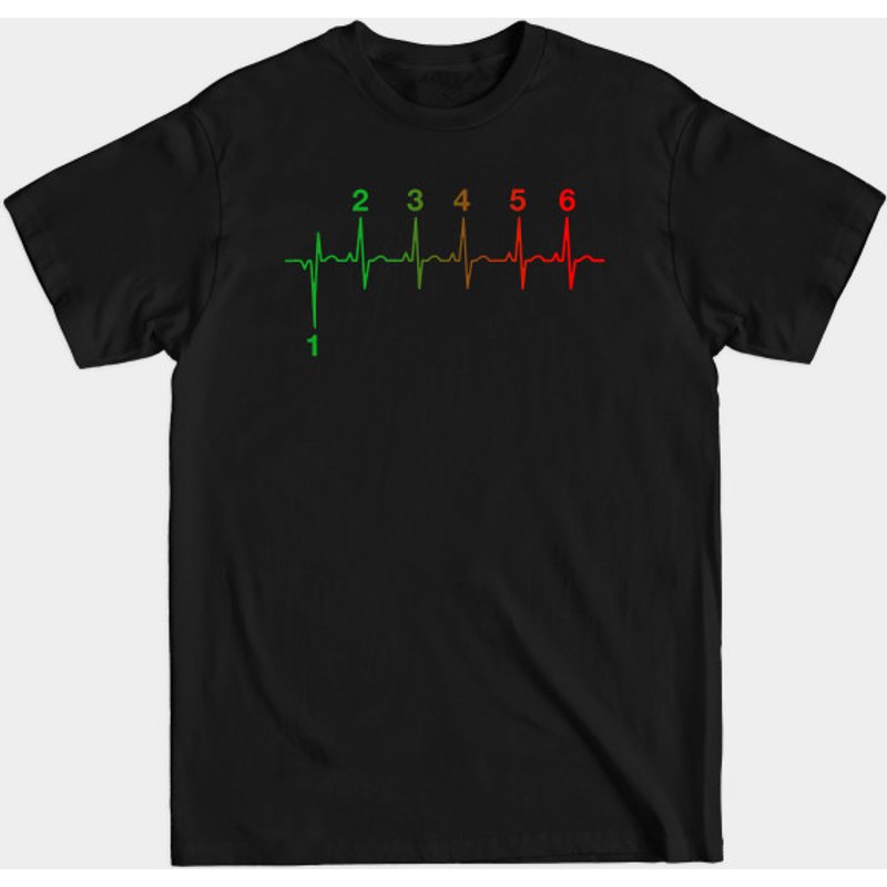 T-shirt Motorcycle Heartbeat Gear Shift pour hommes — T-shirts pour hommes