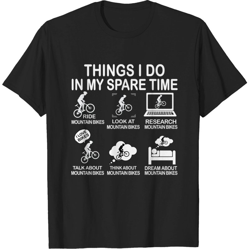 T-shirt pour hommes Things I Do In My Spare Time Mountain Bike — T-shirts pour hommes