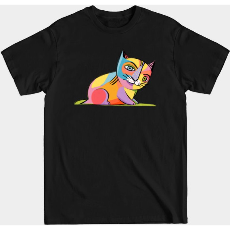 Gato Picasso T-Shirt Picasso pour hommes en noir — T-shirts pour hommes