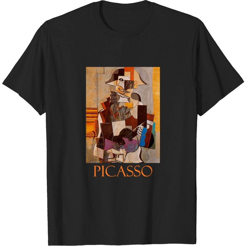 Harlequin (1918) by Pablo Picasso Men's T-Shirt — Mens T Shirts