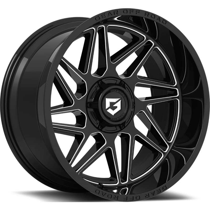 Gear Off Road 761BM Ratio Black Milled Wheels - 17x9 - 5x135 — Wheels & Rims