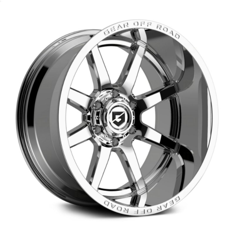 Roues Gear Off Road 762C Pivot Chrome - 20x9 - 8x180 — Roues et jantes