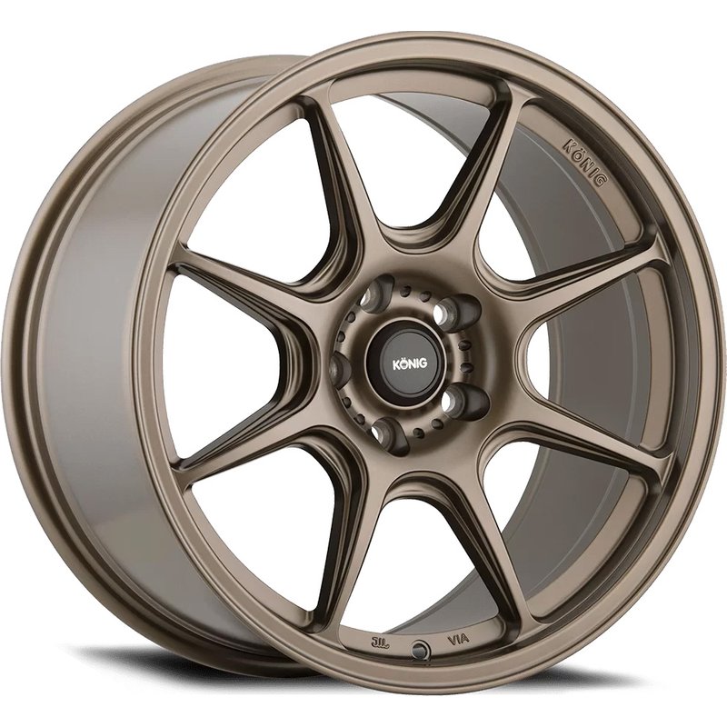Roues Konig 102BZ Lockout Bronze Mat - 16x7.5 - 4x100 - 35 Offset — Roues et jantes