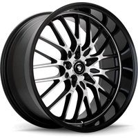 Konig 16MB Lace Machined Black 17x8 Wheels 5x114.3 Bolt Pattern — Wheels & Rims