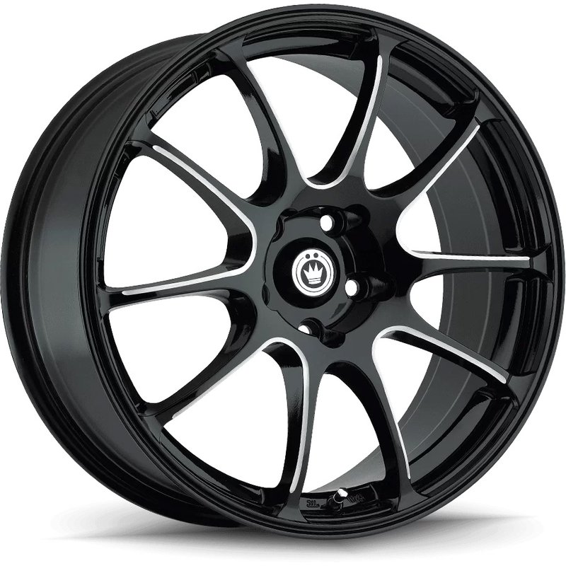 Konig 24B Illusion Black Milled Wheels - 17x7 - 4x100 - 40 Offset — Wheels & Rims