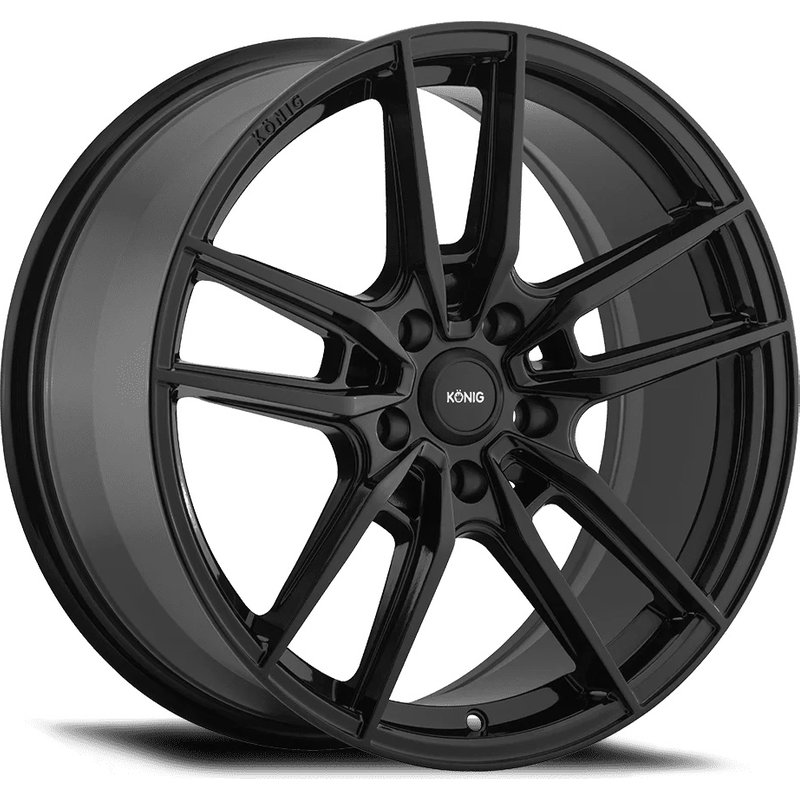 Konig 55B Myth Gloss Black Wheels - 17x8, 5x108 Bolt Pattern — Wheels & Rims