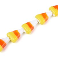 Brins de perles lampwork faites main, triangle, couleurs mélangées, 12pcs — Perles à bijoux