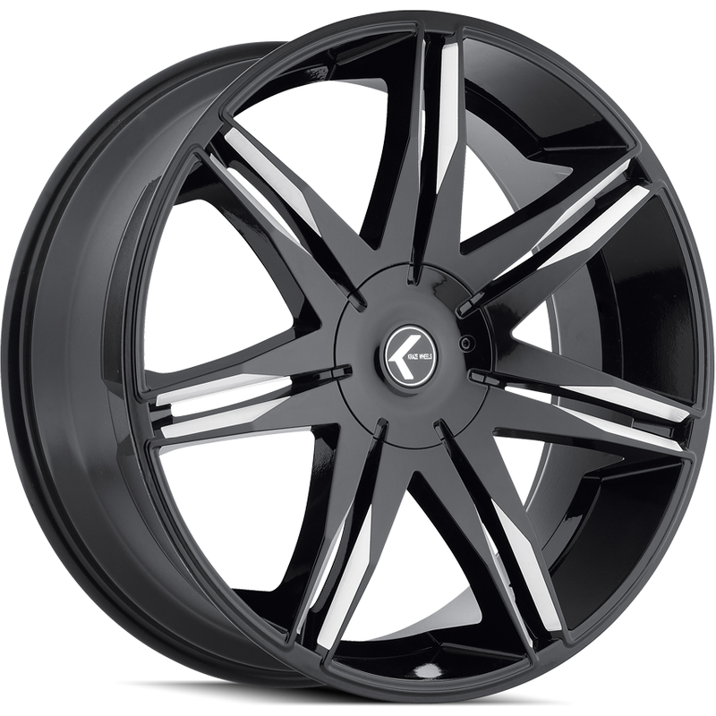 Kraze KR143 Epic Gloss Black Milled Wheels - 24x9.5 - 5x127 — Wheels & Rims