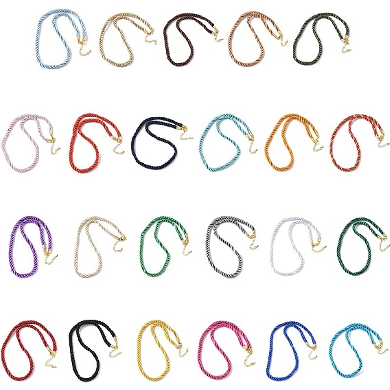 Cordon en Nylon Torsadé de 5MM pour Fabrication de Colliers avec Embouts en Laiton — Outils de création de bijoux