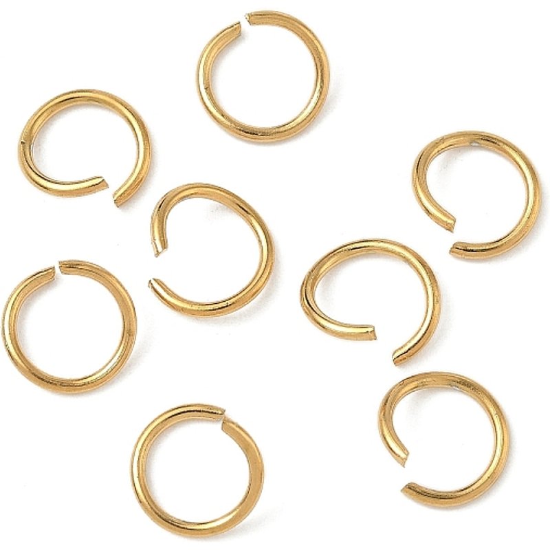 Anneaux Brisés en Acier Inoxydable 304, Plaqué Or 18K, 10mm — Accessoires pour bijoux