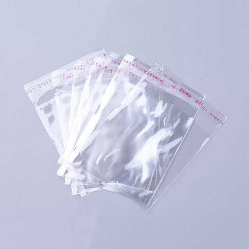 Sacs en Cellophane OPP, Rectangulaires, Clairs, 10x7cm — Rangement et présentation