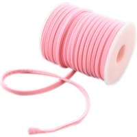 Corde en nylon souple, plate, rose, 5x3mm, 21.87 verges/rouleau