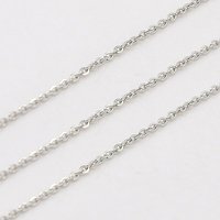 Chaînes en acier inoxydable 304, soudées, ovales plates, 2x1.5mm