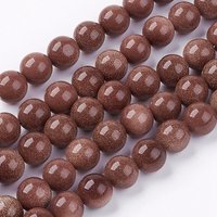 Fil de perles en or synthétique, rond, 10mm, 38pcs/fil — Perles à bijoux