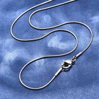 Collier en Chaîne Serpentine en Acier Inoxydable 304 pour Homme avec Fermoir Mousqueton — Collier pendentif