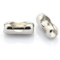 Connecteurs de Chaîne à Boules en Acier Inoxydable, Résistants au ternissement, 6x2x1.5mm — Accessoires pour bijoux