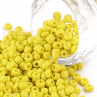 Perles en Verre Jaunes pour Création de Bijoux - 4mm, Trou de 1.5mm — Perles à bijoux