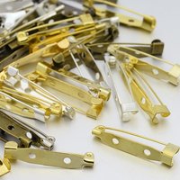 Épingles de sécurité en fer à dos de broche à 2 trous - Couleur mélangée — Accessoires pour bijoux