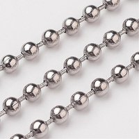 Chaînes à billes en acier inoxydable 304, résistant à l'oxydation, 3mm