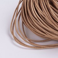 Cordon en cuir de vache pour bijoux, diamètre de 2 mm