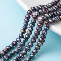 Natural Cultured Freshwater Pearl Beads Strands, Dark Slate Gray