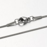 Collier en chaîne serpent en acier inoxydable 304 avec fermoir à homard — Collier pendentif