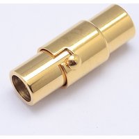 Fermoirs Tubulaires Magnétiques en Acier Inoxydable 304, Doré