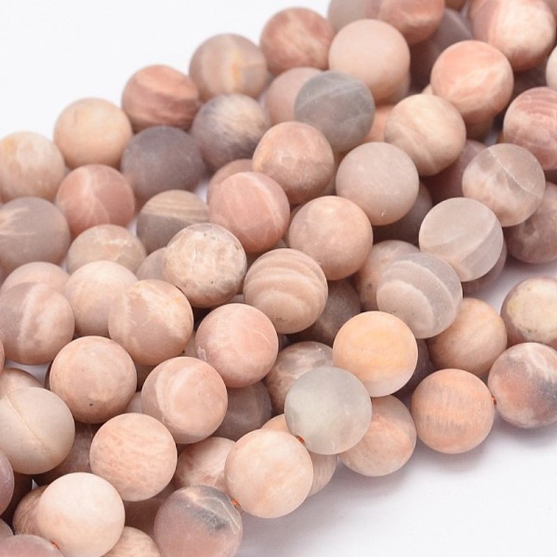 Brins de perles de soleil naturel rondes, 6mm, 63pcs/brin, 15 pouces — Perles à bijoux