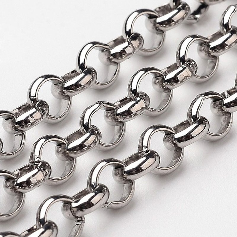 Chaînes Rolo en Acier Inoxydable 304, Chaîne Belcher, Non Soudée, 32.8 Pieds — Chaînes, fils et cordons