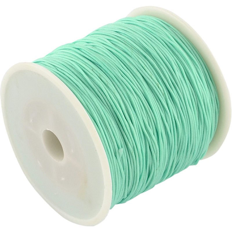 Fil de nylon tressé pour la fabrication de bijoux, aquamarine, 0.8mm