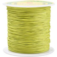 Fil en nylon tressé pour la création de bijoux, vert jaune, 0,5 mm