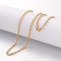 Ion Plating 304 Stainless Steel Pendant Necklace, Golden, 17.72 inch