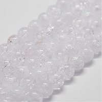 Fil de perles en quartz craquelé naturel, rond, 6mm, 66pcs — Perles à bijoux