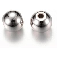 Perles de Séparation en Laiton, Ronde, Platine, 4x3.5mm, Sans Cadmium & Plomb — Perles à bijoux