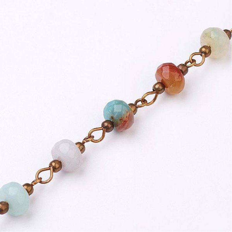 Chaines en Amazonite fait main pour la création de colliers et bracelets — Chaînes, fils et cordons