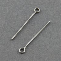 Épingle à œil en acier inoxydable 304, résistant au ternissement, 45mm — Accessoires pour bijoux