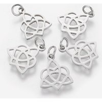 Pendants en Acier Inoxydable 304, Résistants au ternissement, 15x12x1mm — Breloques et pendentifs