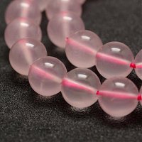 Brins de perles de quartz rose naturel, ronds, 8mm, 47pcs/brin — Perles à bijoux