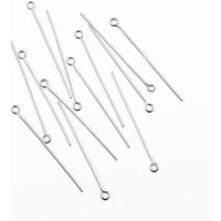 Goupille œil en acier inoxydable 304, résistant au ternissement, 36x0.5mm — Accessoires pour bijoux