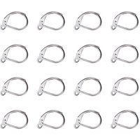 Crochets d'oreilles à levier en acier inoxydable 304 avec boucle — Accessoires pour bijoux