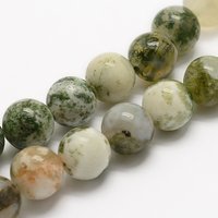Brins de perles d'agate naturelle, rondes, 6mm, 62pcs/brin — Perles à bijoux