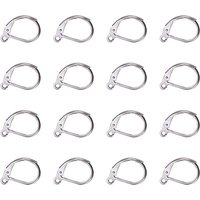 PandaHall 60 Pcs Crochets de Boucles d'Oreilles en Acier Inoxydable — Accessoires pour bijoux