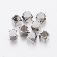 Tarnish Resistant 304 Stainless Steel Cube Beads, 2x2x2mm — Jewelry Beads