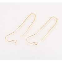 Trouvailles de Boucles d'Oreilles en Laiton avec Boucle, Sans Nickel, Plaqué Or 18K