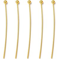 Brass Ball Head Pins for DIY Beading Charm Making, 30x0.5mm — Jewelry Findings